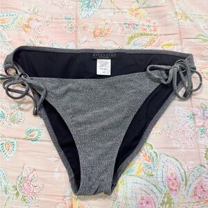 Attention Swimwear Metallic Gray Bikini Bottom